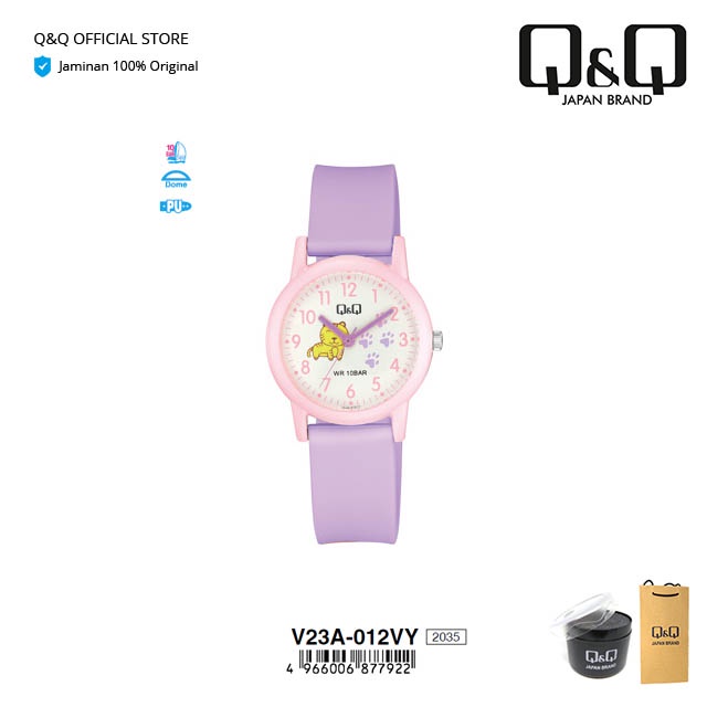 Q&Q QnQ QQ Original Arloji Jam  V23 V23A Tangan Anak Lucu Motif Analog Tahan Air 10 BAR-2