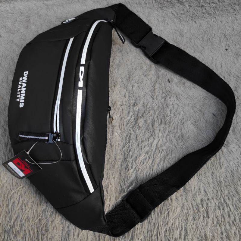 DM4 | Spesial Gratis Voucher | Tas Selempang Pria Original | Waist Bag Pria Waterproof