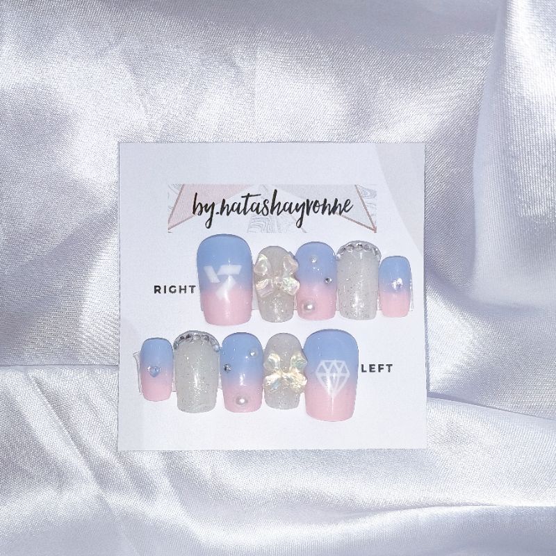 Seventeen Sebong fake press on nails nailart