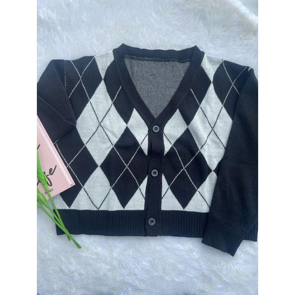 V NECK KETUPAT CARDY / Kardigan Rajut Import Premium