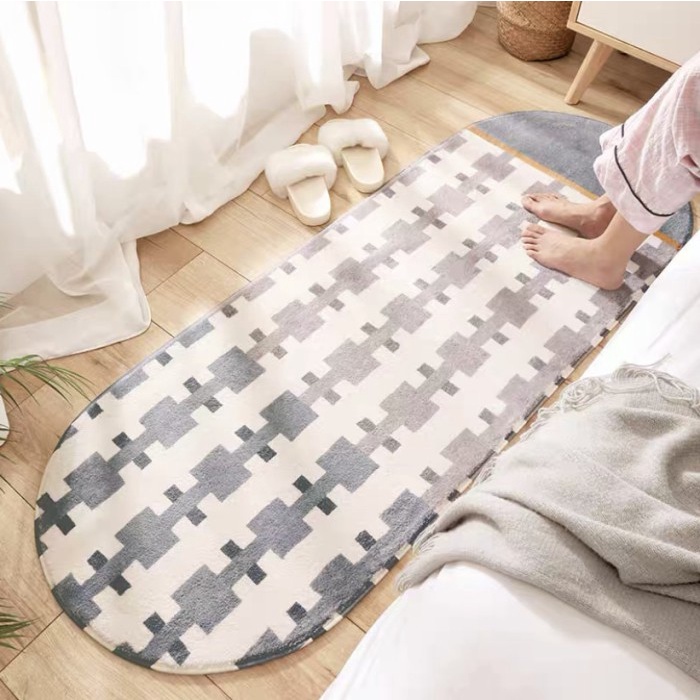 KARPET BULU NORDIC BESIDE FLOOR MATE / KARPET KESET PANJANG BULU TEBAL - I, 40 x 120cm tebal premium