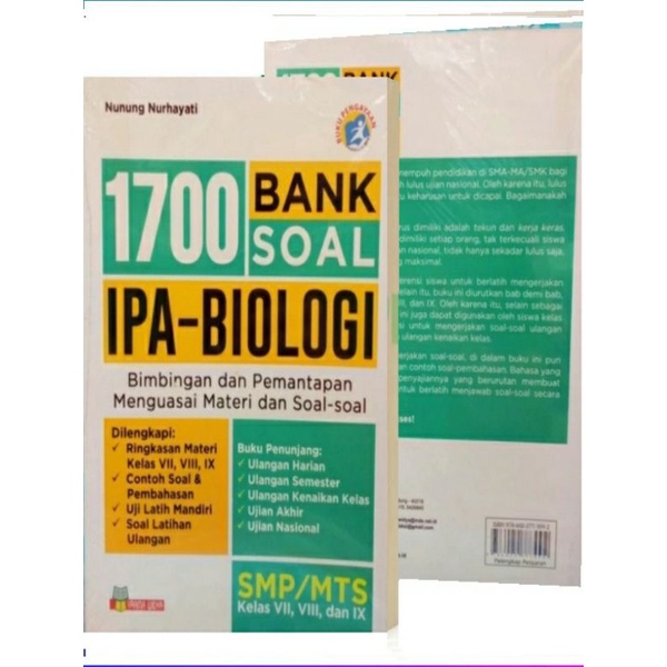 

Buku 1700 BANK SOAL IPA-BIOLOGI SMP/Mts Kurikulum 2013 Yrama Widya