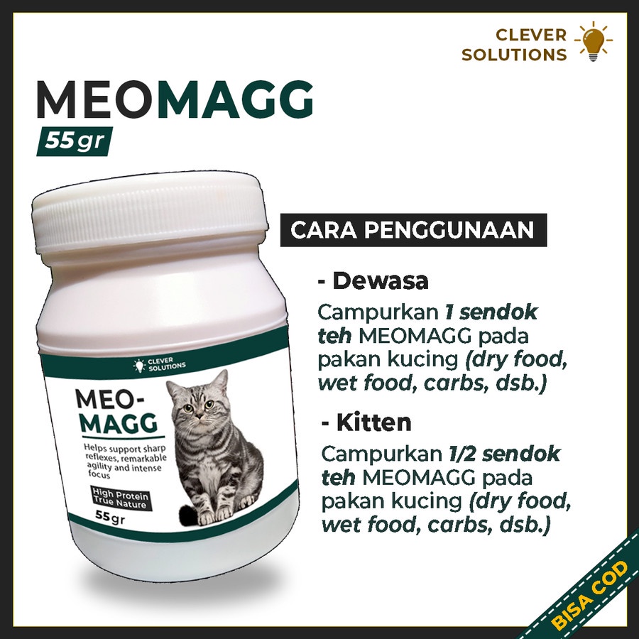 MEOMAGG Vitamin Penambah Nafsu Makan Imun Kucing Maggot Pelebat Bulu Vitamin Pelebat Bulu Kucing Protein Tinggi