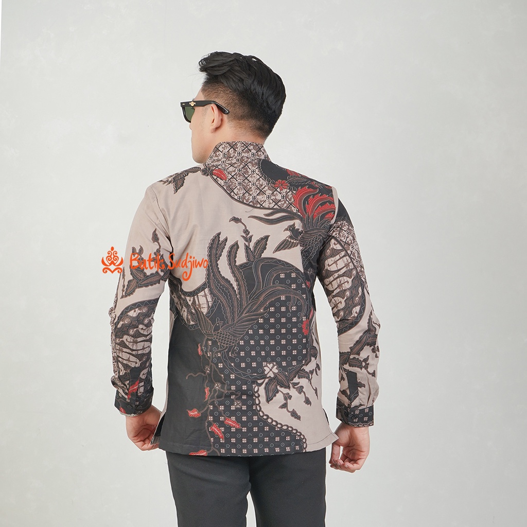Baju Batik Cowok Lengan Panjang Premium 1115