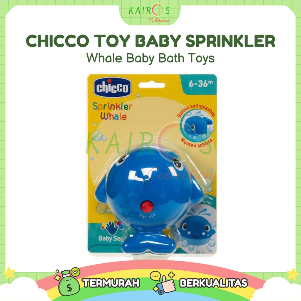 Chicco Toy Baby Sprinkler Whale Baby Bath Toys Mainan Mandi Anak Paus