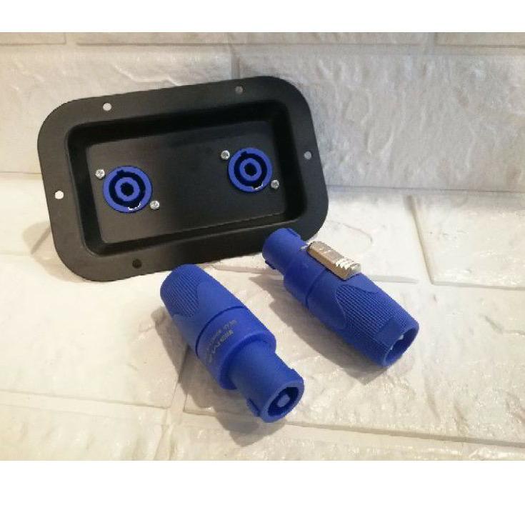 ARTb0B5n--satu set jack jek spikon BMA plat spikon besi tebal dan soket socket speakon BMA full orig