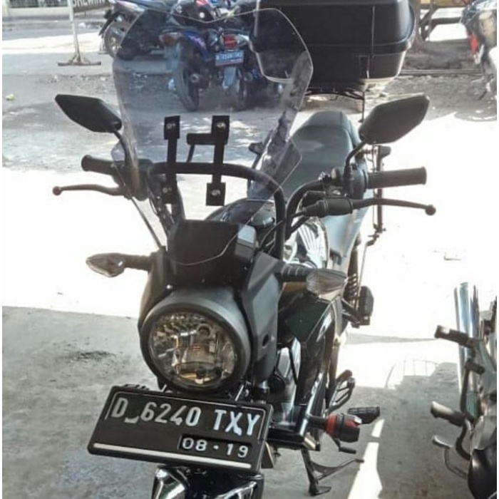 BRACKET VISOR BREKET WINDSHIELD VERZA NEW MEGAPRO NEW CB BYSON OLD CB - CB 150 VERZA