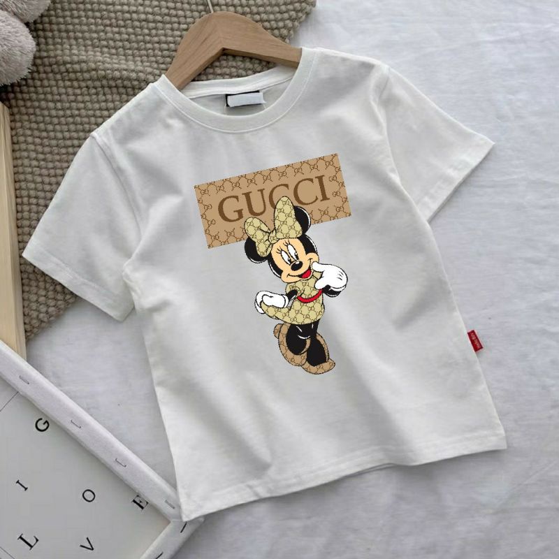 Kaos Anak Perempuan Usia 2-10th Kaos Oblong Anak Cewek Cotton Combed Miniegcci