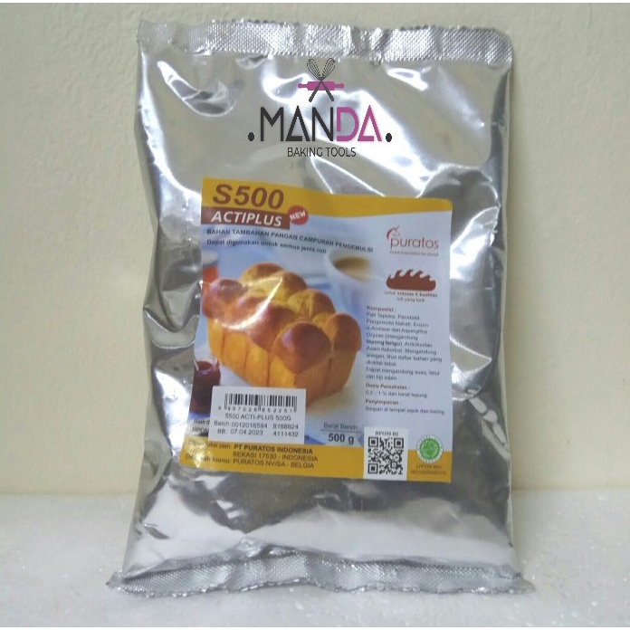 

Puratos S500 Actiplus Bahan Tambahan Campuran Pengemulsi Kue Roti 500 gram