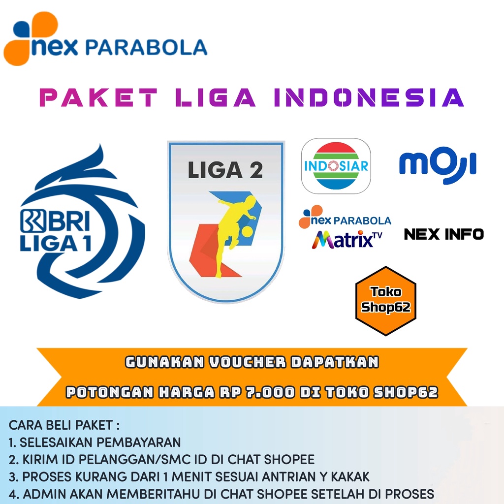Paket LIGA INDONESIA 30 Hari Nex Parabola-Mola Nex Parabola-Matrik Garuda