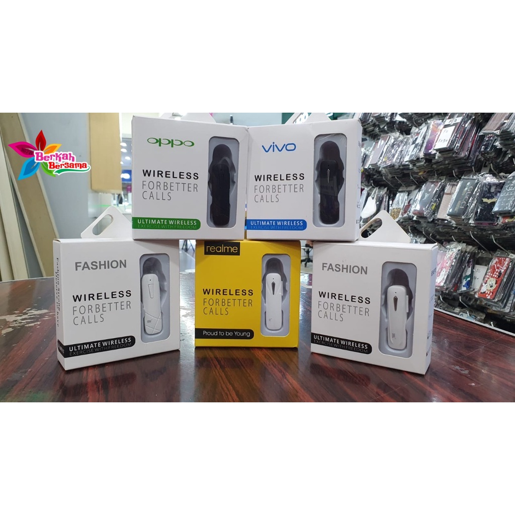 Hf Headset headsfree earphone Hf Bluetooth wireless ORIGINAL for all type J&amp;L kualitas bagus suaranya BASS BB6003