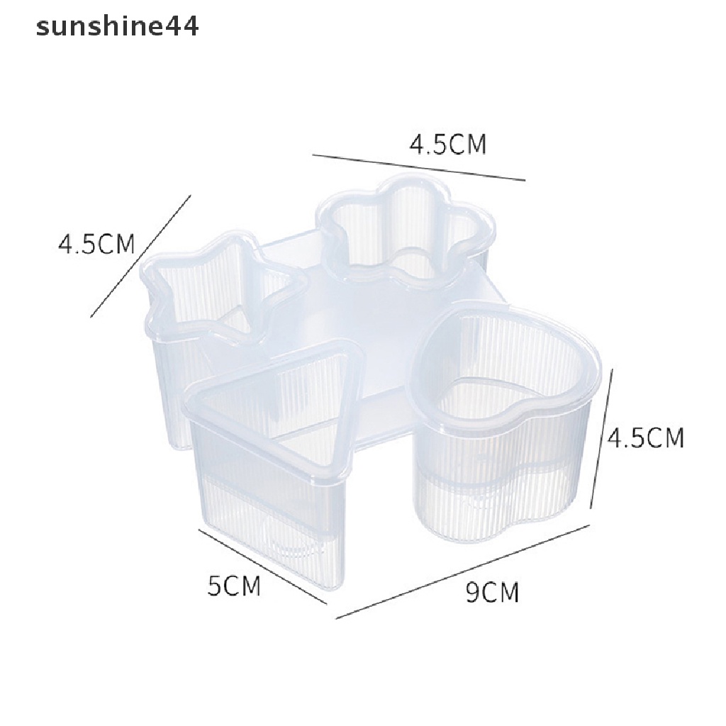 Sunshine Cetakan Sushi / Onigiri Empat Bentuk Bahan Plastik