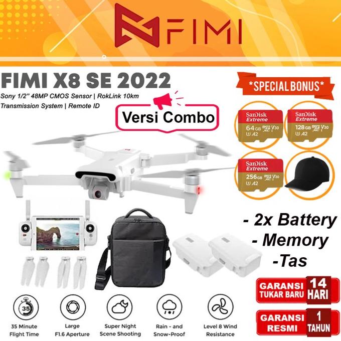 [ Promo ] Fimi X8Se 2022 X8 Se Drone Rc 10Km 48Mp 4K 3-Axis Gimbal Camera Gps - Drone Kamera Dan Aks