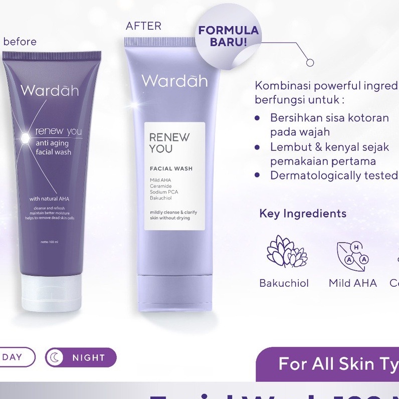 WARDAH RENEW YOU ANTI AGING FACIAL WASH 100 @MJ