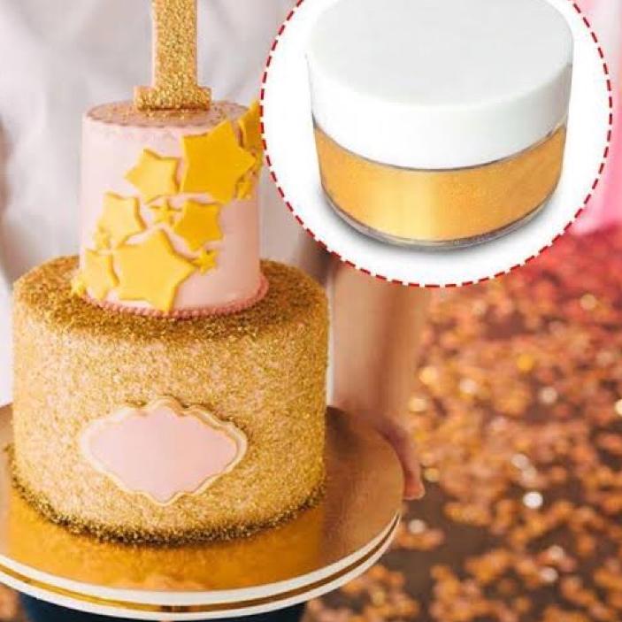 

Ayo Beli Ⓝ (AKC)Edible Lustre Dust Powder Gold Silver Rose Gold Bubuk glitter Emas''