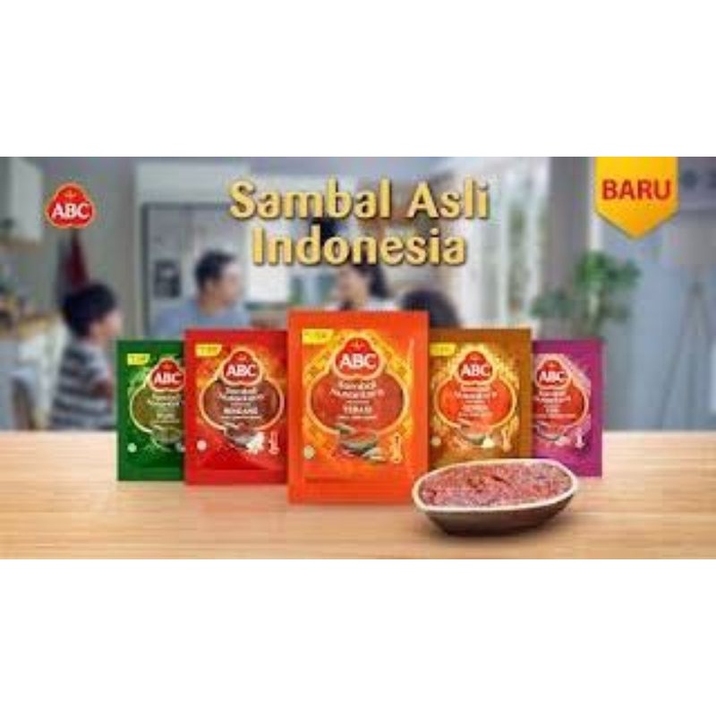 

aneka sambal ABC terdiri terasi,teri,rendang, hijau,dan rendang