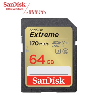 Sandisk EXTREME SDXC Class 10 V30 U3 170MBps - 64GB for 4K - KAMERA