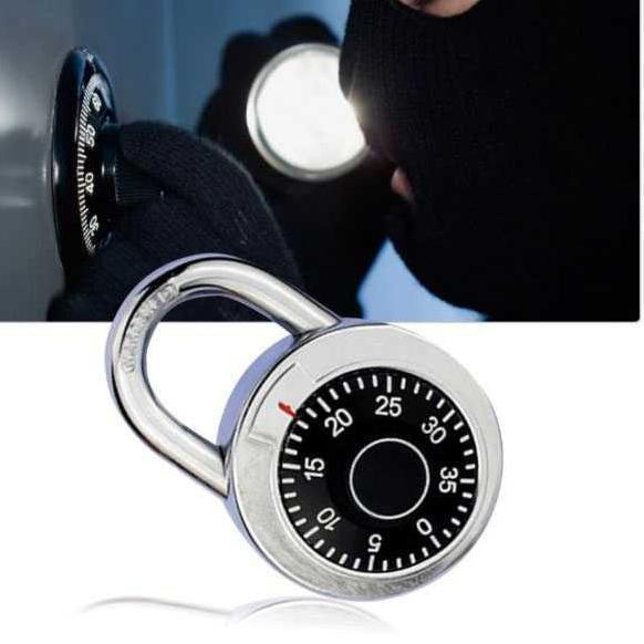 Cuma satu hari--Gembok Brankas Koper Tas Manual Rotary Padlock Digit Combination Kode Angka Variasi 