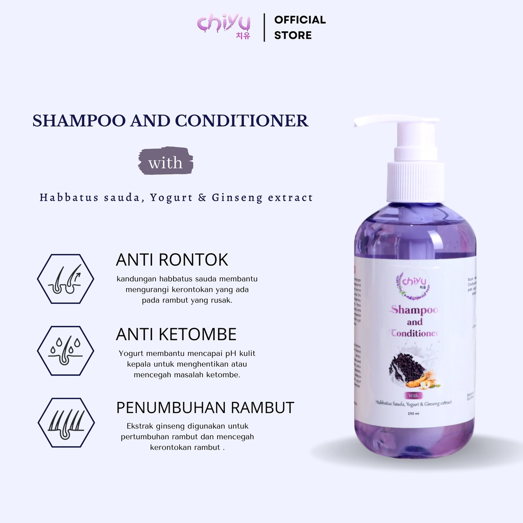 Shampoo &amp; Conditioner Chiyu Hair Treatment Shampoo Rambut