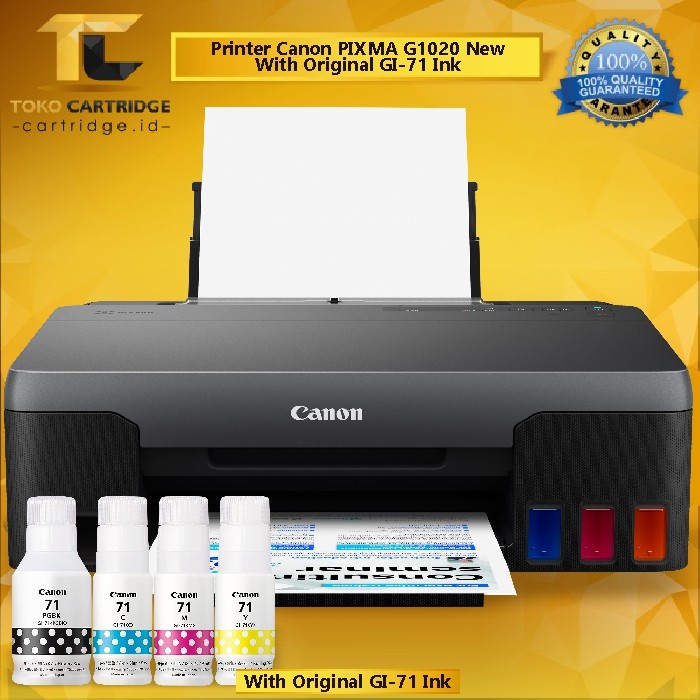 Printer G1020 Print Saja Print Only Head BH70 CH70 Tinta Gi71 Maintenace MCG02 Support WIndows Mac New