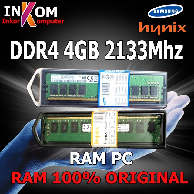 RAM Memory PC DDR4 4GB 1RX8 PC4 - 2133P