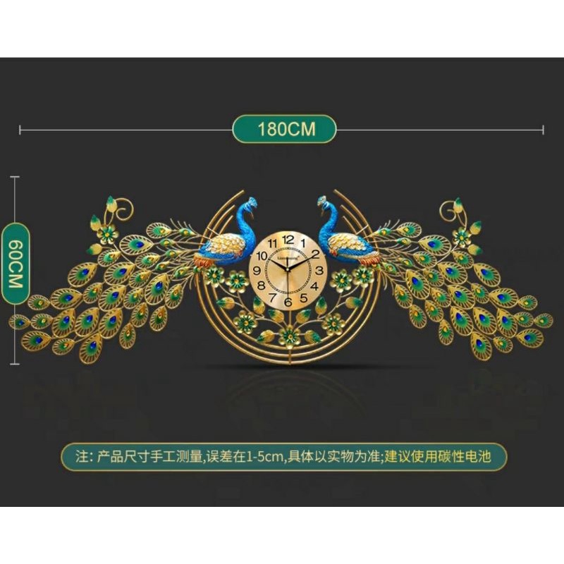 Jam dinding ruang tamu merak atmosfer hiasan dinding hiasan dinding hiasan dinding teras TV latar