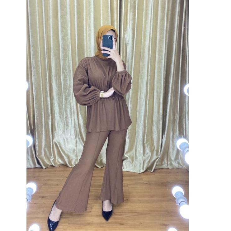 {BPP.22Oc22ᴳ} NENCY SET BAHAN PLEATS IMPORT / SETELAN BESTSELLER / ONE SET PREMIUM