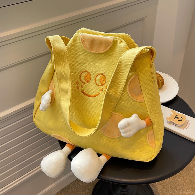 

♤Sera tas berkapasitas besar wanita 2022 musim panas baru trendi gadis tas bahu kanvas tas jinjing kelas mahasiswa yang lucu