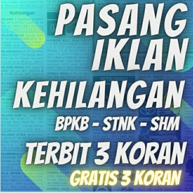 

Letter Iklan Koran Warta Kota & Koran Jakarta