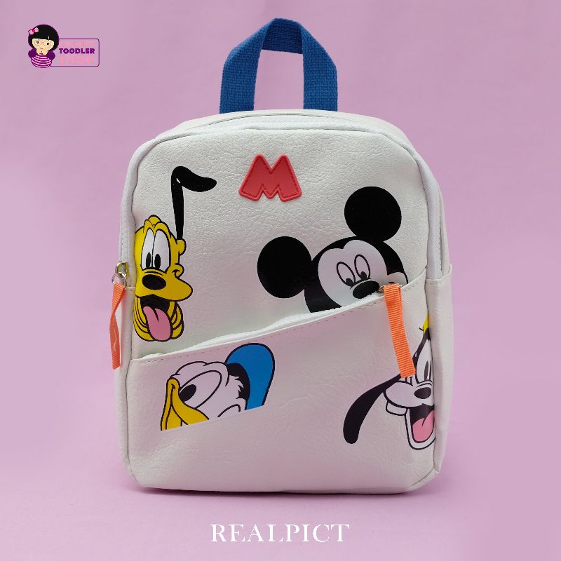 TAS ANAK PEREMPUAN TERMURAH chubbymini3 BA2033 Tas Ransel Anak Zara Mickey Mouse transparan glitter Tas ransel anak sekolah TK SD Tas Ransel Mini Bahan Kulit 1 2 3 4 Tahun