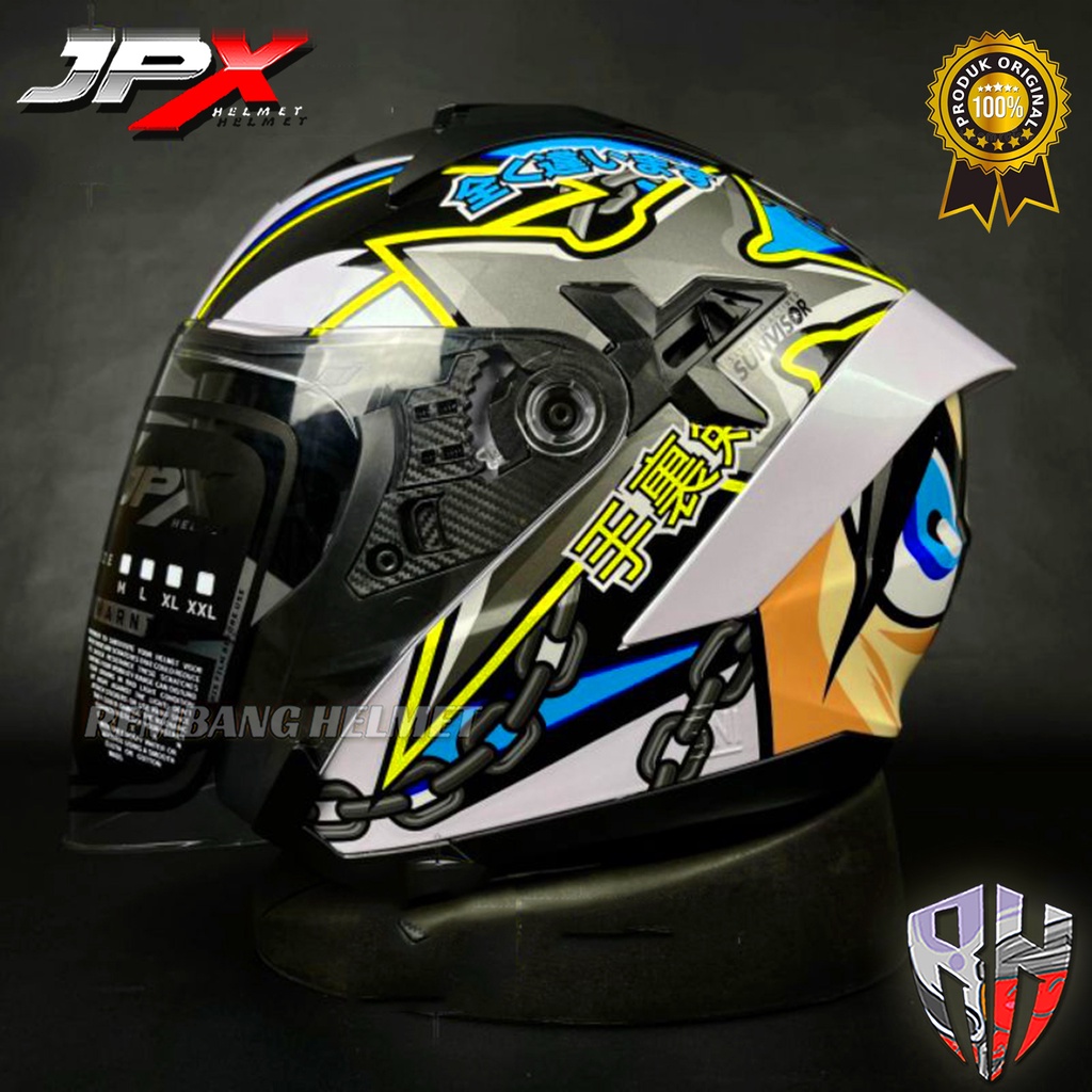 Jual HELM JPX NOVA X HALF FACE DOUBLE VISOR N6 SHURIKEN Shopee