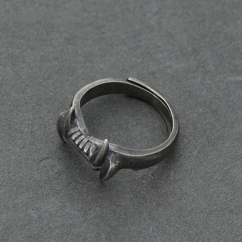 Cincin Lapis Silver Model Cekung Gaya Vintage Untuk Pria