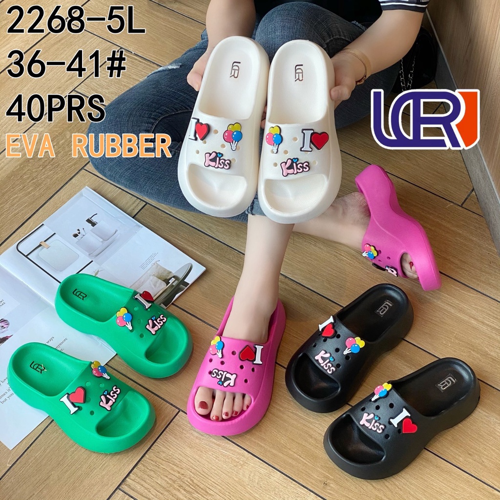 SANDAL SLOP JELLY FUJI MOTIF BALON I LOVE BEST SELLER LCR 2268-5L