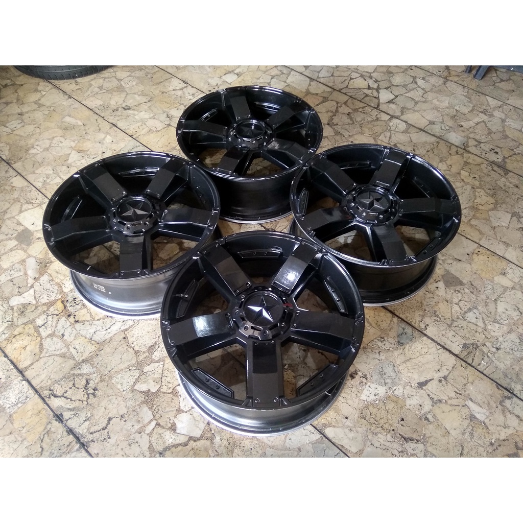 VELG MOBIL BEKAS HSR RASTA RING 22 LEBAR 9 PCD 6x139, 6x114 PAJERO TRITON STRADA NAVARA