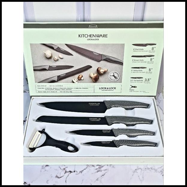 Pisau Set / Knife Set Black Lock & Lock Isi 5 Pisau Lock N Lock