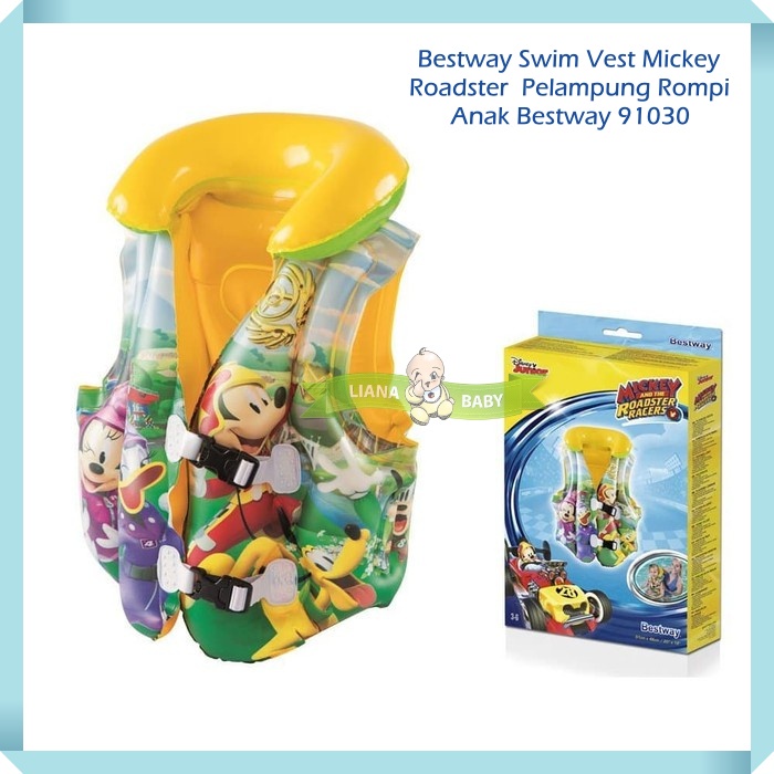 BESTWAY PELAMPUNG ANAK SWIM VEST KARAKTER DISNEY MICKEY 51CM 91030