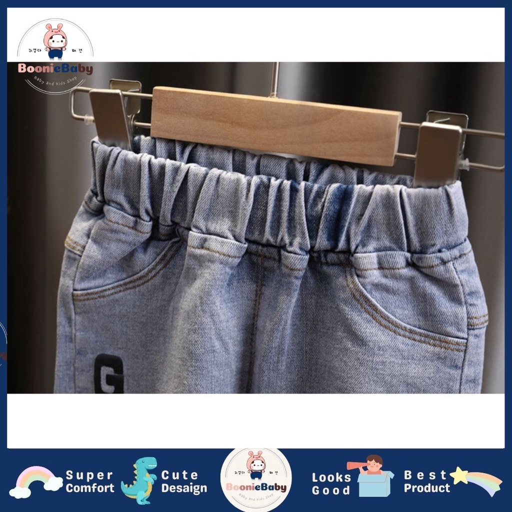 boonie SET NO DS JEANS EBV Setelan Kemeja Bayi anak Laki-laki import Lengan panjang Berkualitas