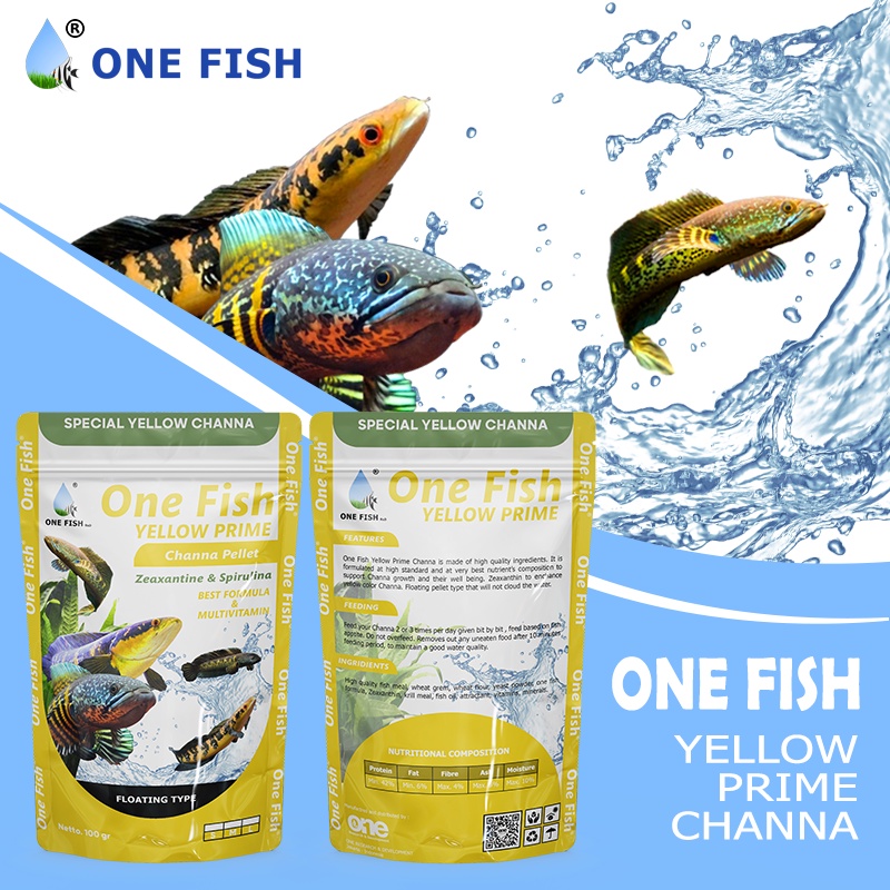 PELLET IKAN CHANNA YELLOW PRIME - ONE FISH