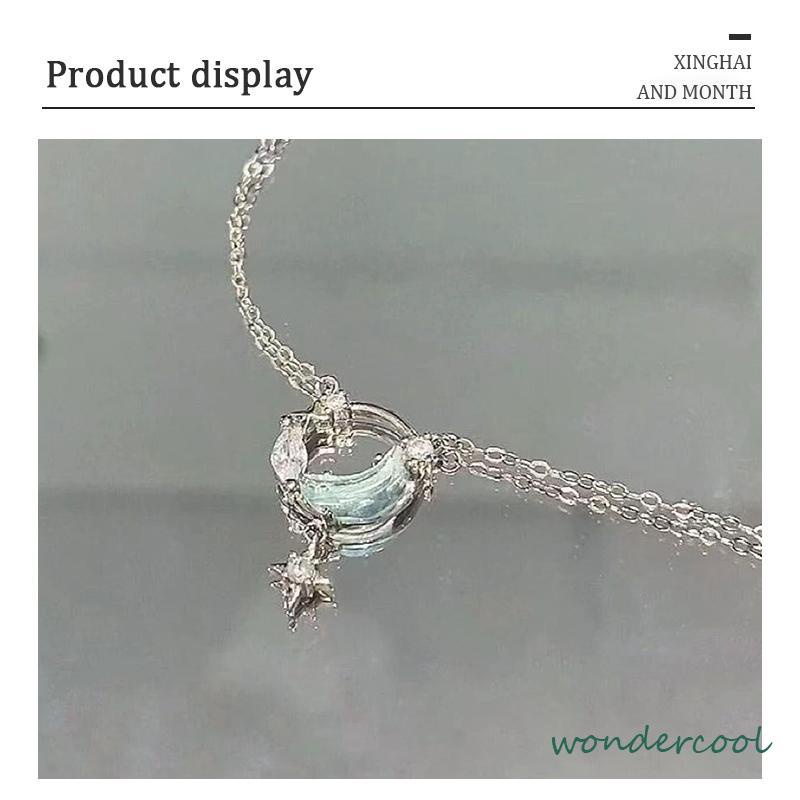 Kalung mewah  desain niche  kalung kalsedon putih-Won