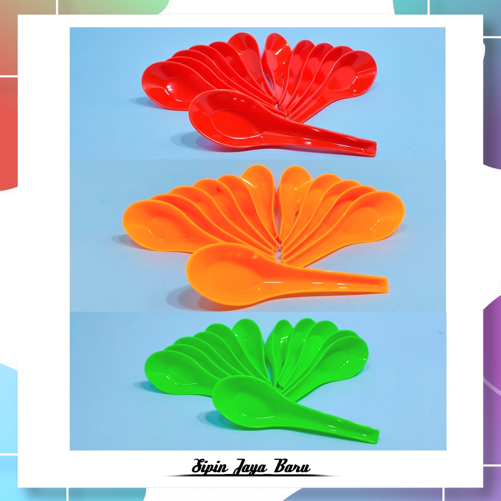 SENDOK PLASTIK / SENDOK PLASTIK SUP / SENDOK PLASTIK ES BUAH / SENDOK PLASTIK BUBUR / SENDOK BEBEK P