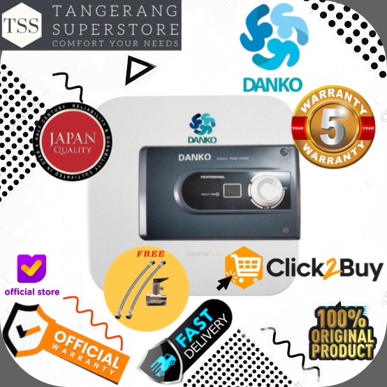 DANKO WATER HEATER 30L DA30ES PEMANAS AIR LISTRIK JAPAN QUALITY SUPER LOW WATT ELECTRIC WATER HEATER