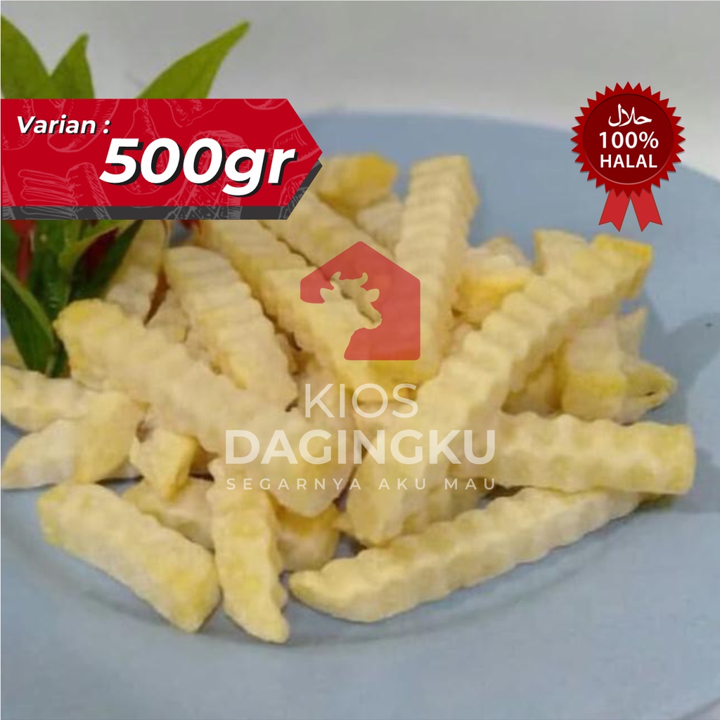 

French Fries / Kentang Goreng CRINKLE @500gram