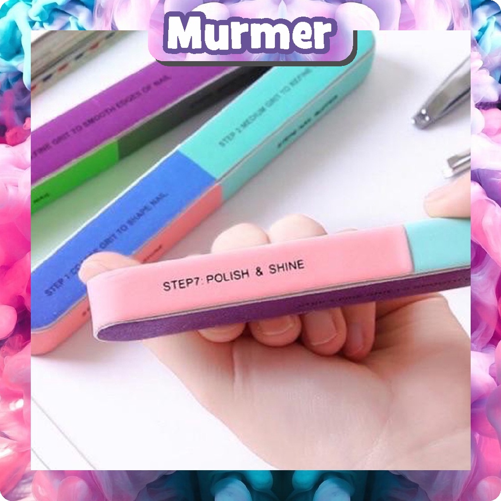 MurmerOfficial NAIL BUFFER 7 STEPS / ALAT PENGHALUS KUKU AMPLAS KIKIR NAIL ART MANICURE PEDICURE PERAWATAN R822