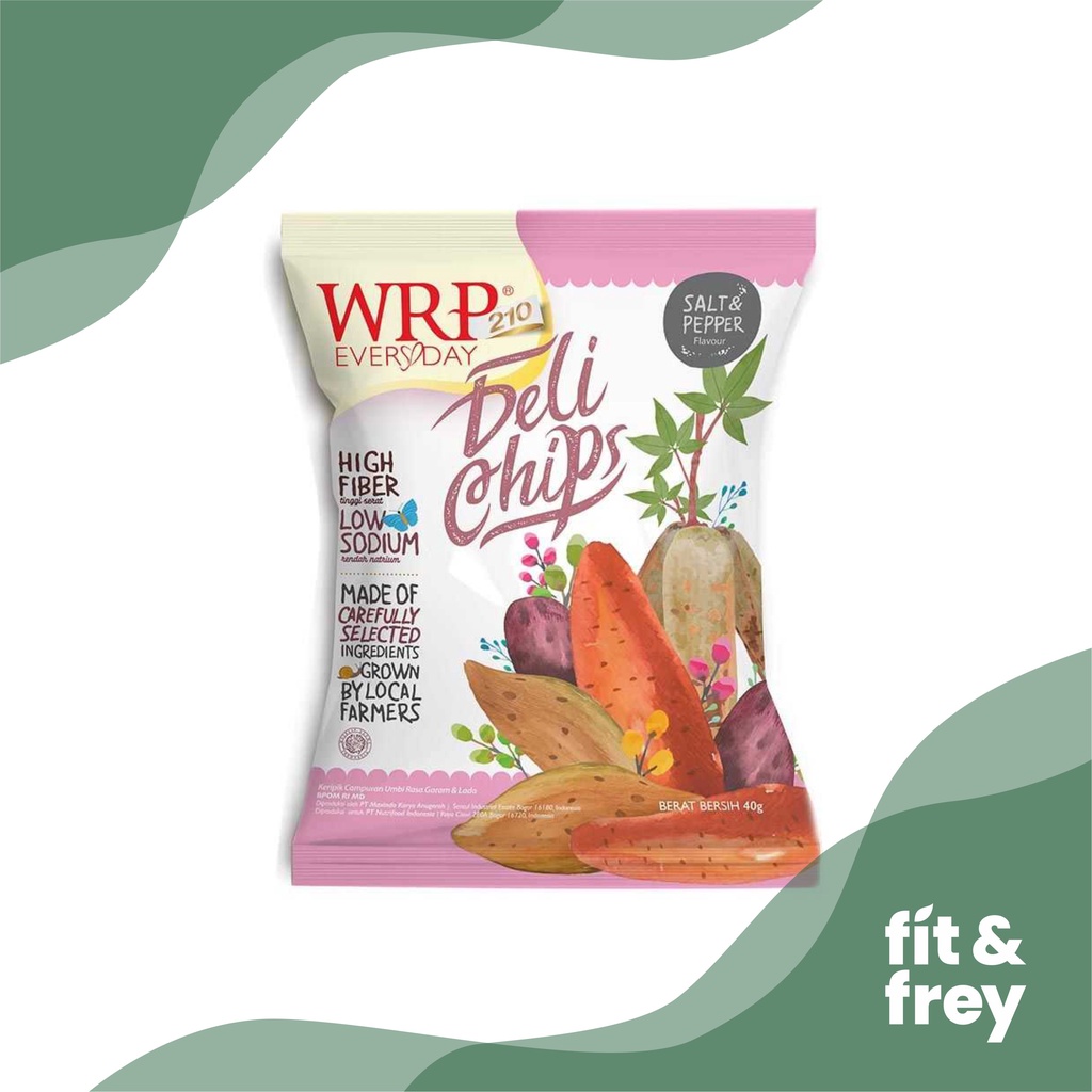 WRP Delichips 40g - Keripik Tinggi Serat - No Msg - Deli Chips - Cemilan Diet Sehat - Keripik Ubi