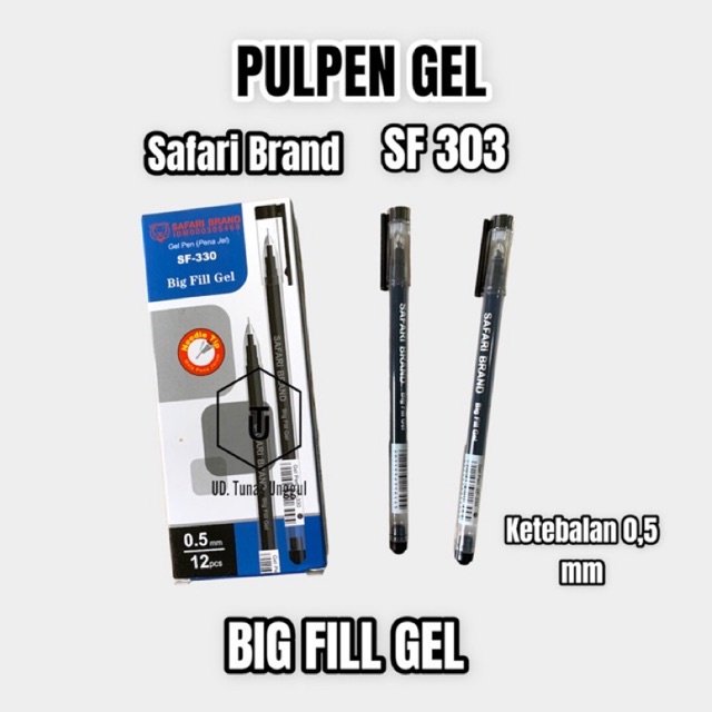 

PULPEN BIG FILL GEL SAFARI BRAND SF 303 / BOLPEN GEL / BOLPOIN GEL