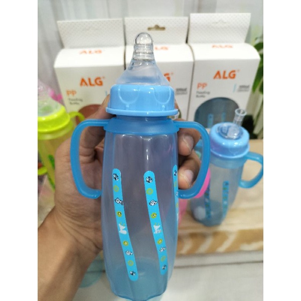 Botol Susu Slim Neck lengkap Botol+Nipple+Sedotan+Pegangan Botol BPA Free 250Ml