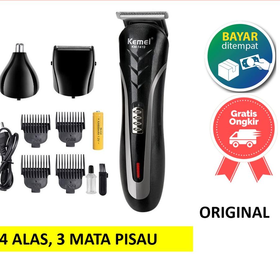 ✨BIG SALE✨ Alat Mesin Potong Pangkas Cukur Rambut Bayi Baby Anak Kemei 1419 KM KM1419 KM-1419 Charge