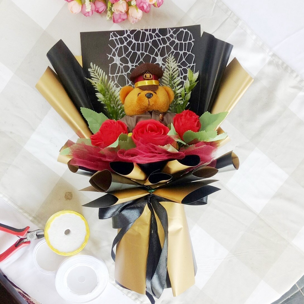 Buket Profesi/Buket Boneka/Buket TNI Tentara/Buket Polisi / Buket Pelaut Pelayaran