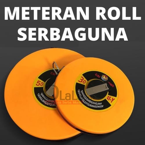 ALAT PENGUKUR TUKANG METERAN BULAT 30M / 50M/ 100M  METERAN ROLL METERAN TANAH  OLL-1051