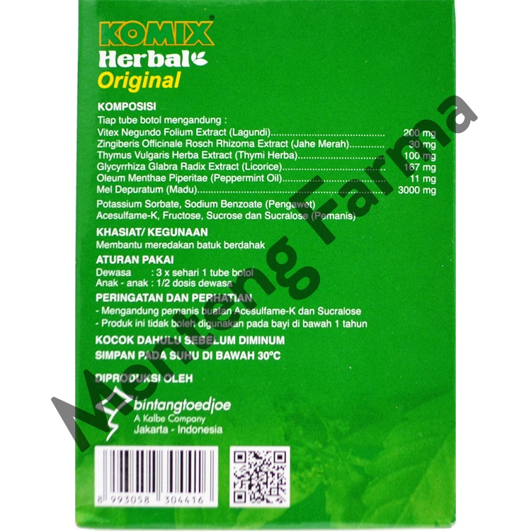 Komix Herbal Original Tube